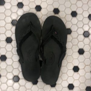 Black Braided Rainbow Flip Flop